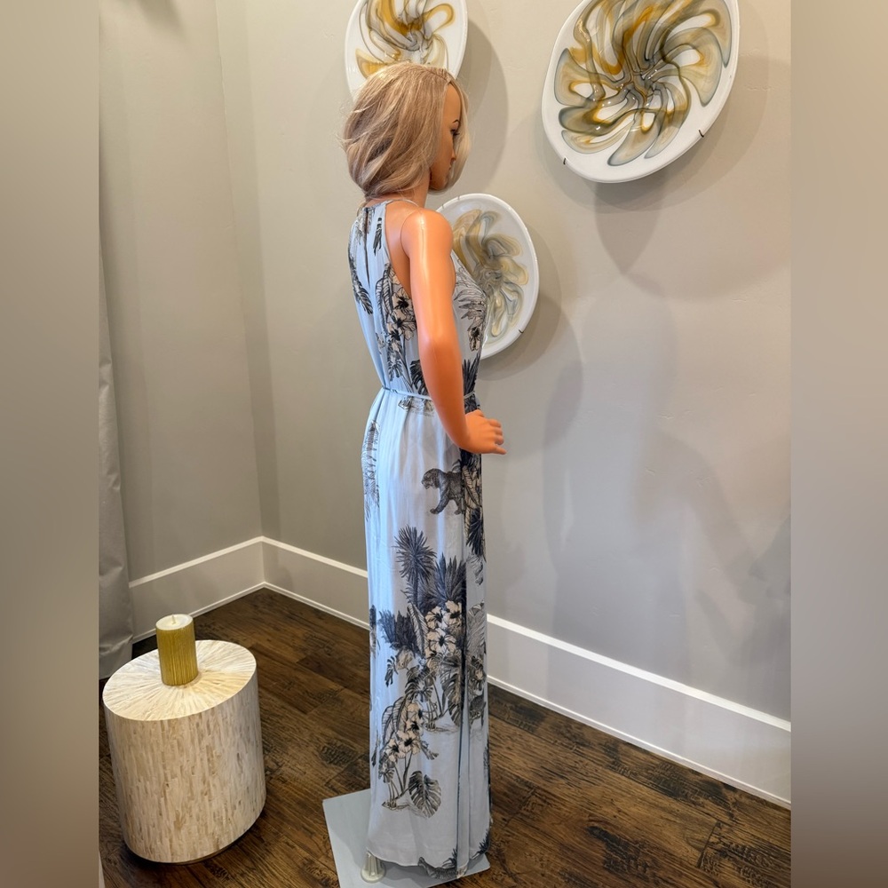 NEW MASSIMO DUTTI GORGEOUS ISLAND STYLE CLASSY MAXI DRESS W/A TIE AT THE WAIST - Picture 14 of 15